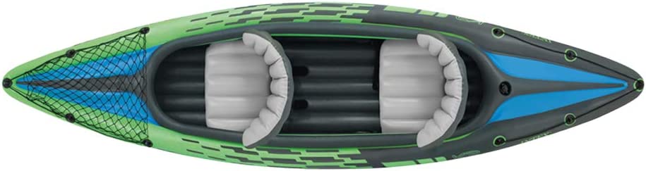 Intex Challenger K2 Kayak. Inflatable Kayak Set with Aluminum Oars and High Output Air-Pump