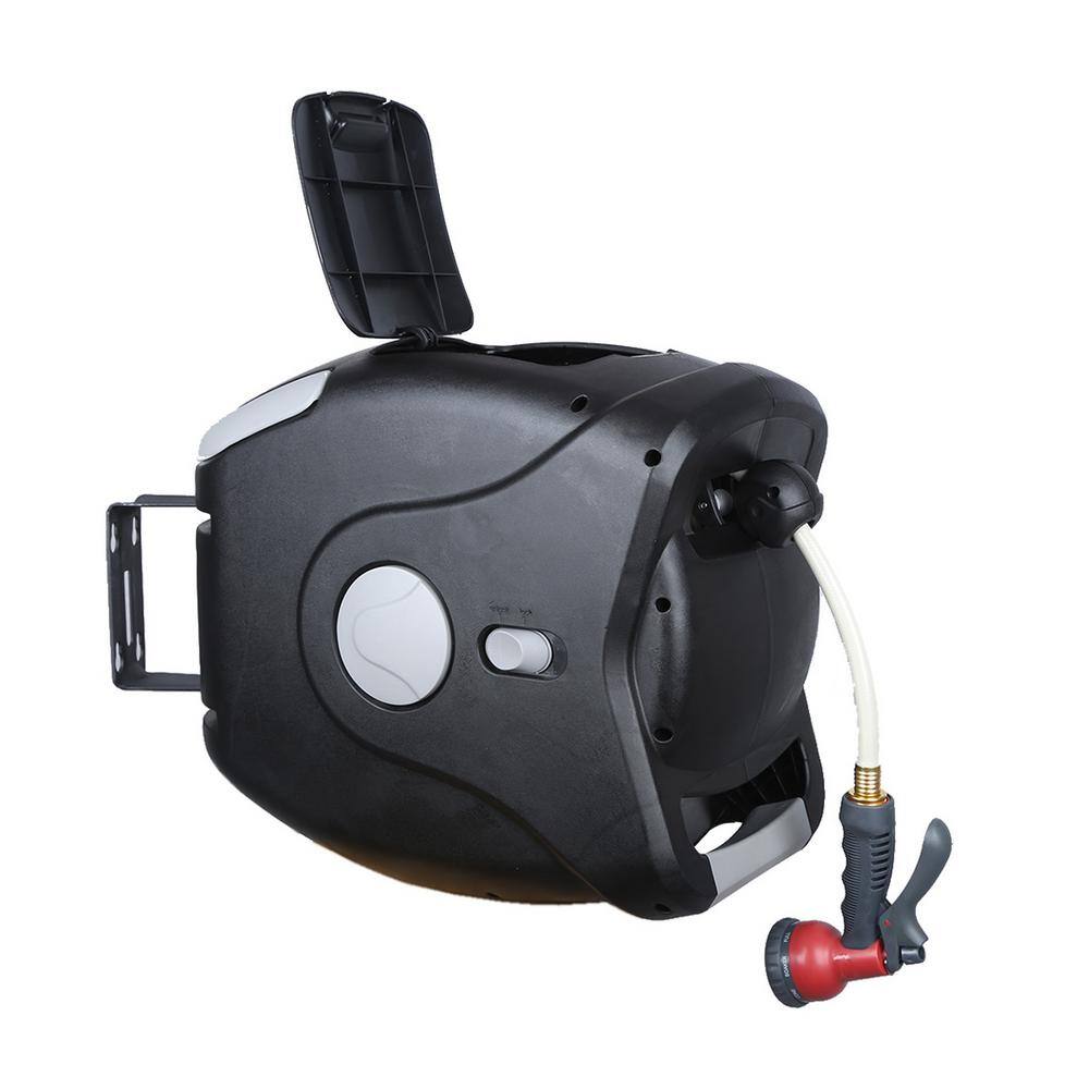 Gartenkraft XG-75S XG Series 75 ft. Retractable Garden Hose Reel Includes Hose and Spray Nozzle