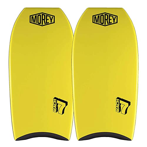 Morey Mach 7 Elite 42 Inch Bodyboard - PE Core. TC8 Deck. HDPE Slick. Single Power Rod Stringer. Crescent Tail. with Channels