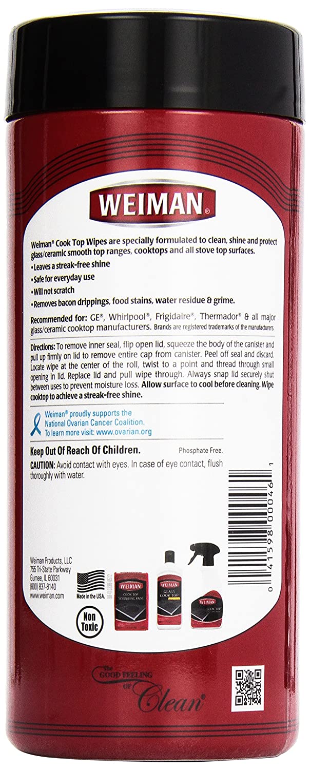 Weiman Cooktop Quick Wipes. 30 ct