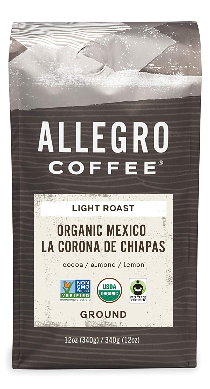 Allegro Coffee. Organic Mexico Light Roast Ground Coffee. 12 oz