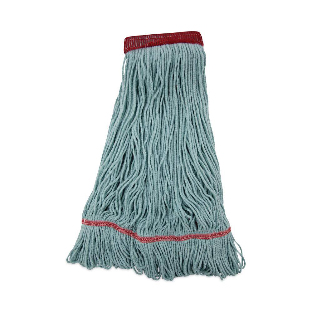 Boardwalk BWK1400LCT Cotton/Synthetic EchoMop with Looped-End Wet String Mop Mop Head. Large. Blue. (12-Carton)