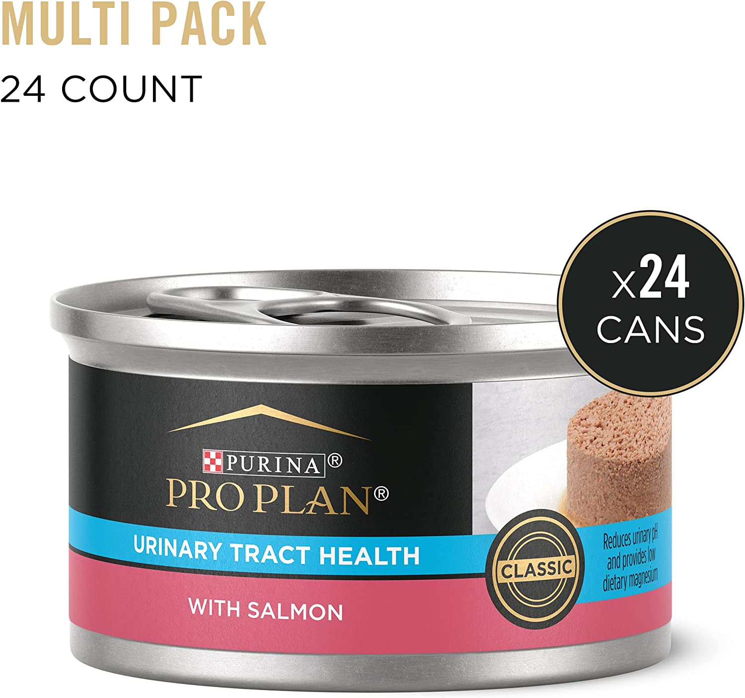 Purina Pro Plan Urinary Tract Cat Food Wet Pate Urinary Tract Health Salmon Entree - (24) 3 oz. Pull-Top Cans