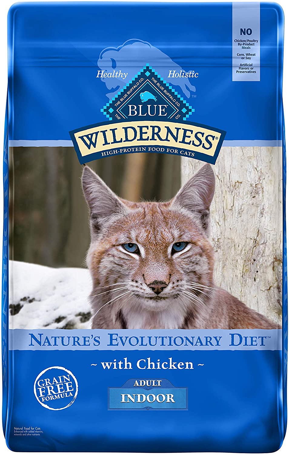 Blue Buffalo Wilderness High Protein. Natural Adult Indoor Dry Cat Food. Chicken 11-lb