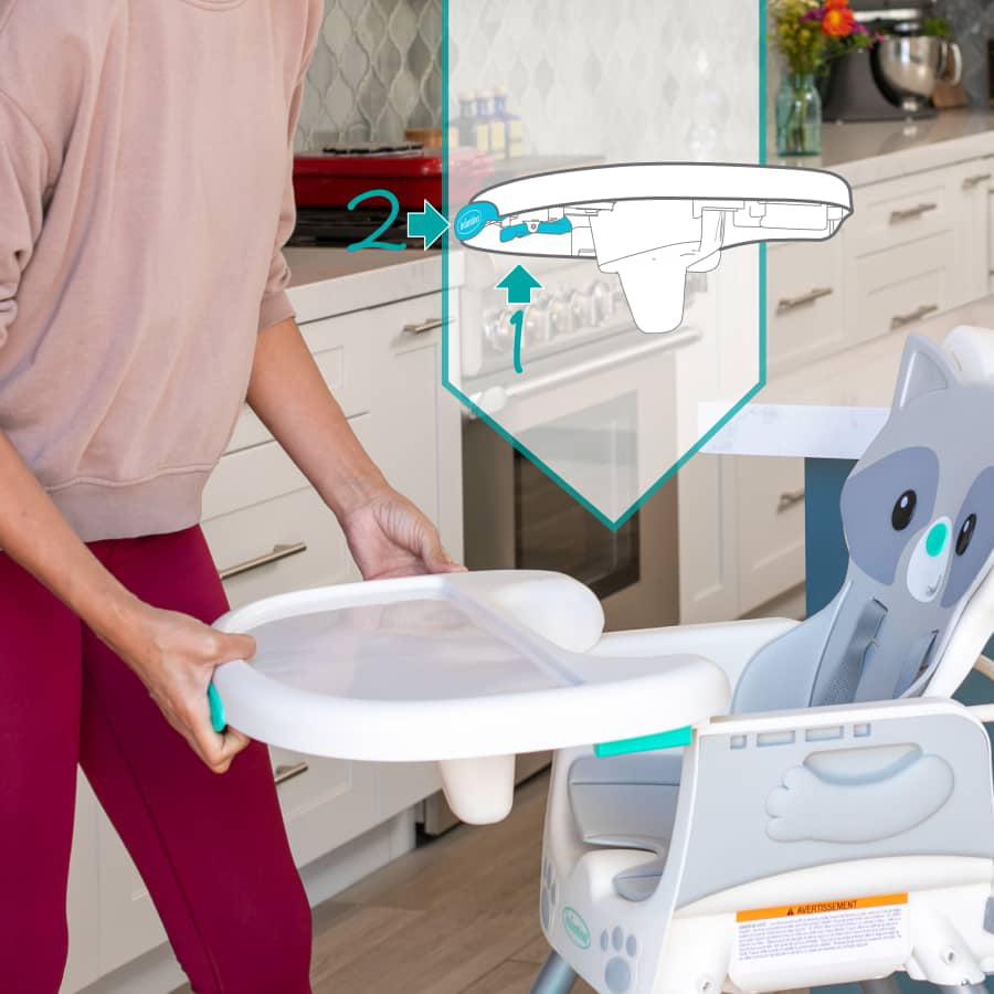 Infantino Grow-With-Me 4-in-1 Convertible High Chair. Unisex. 4-Ways to Use. Infant to Toddler. Racoon