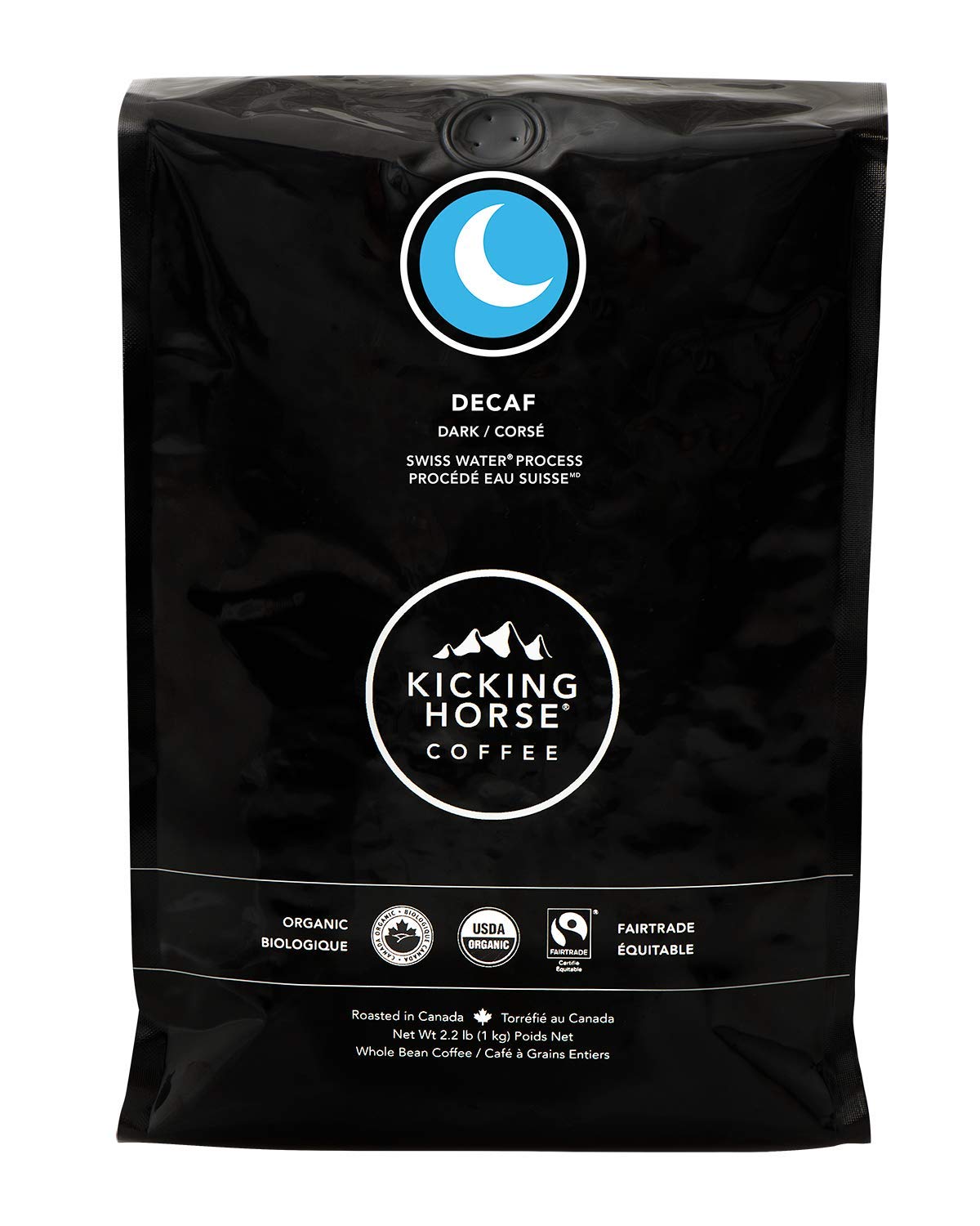 Kicking Horse Coffee. Decaf. Swiss Water Process. Dark Roast. 2.2 Pound