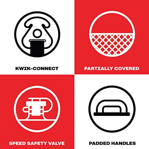 Airhead BLAST 3 Inflatable Open Top 3-Person Towable Waterskiing Towables Tube. Tropical Blue