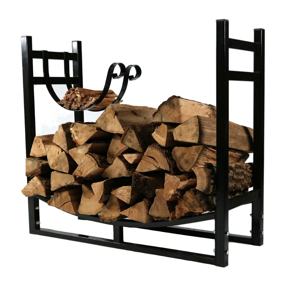 Sunnydaze Decor 30-in x 33-in x 13-in Steel Quarter Face Cord Firewood Rack