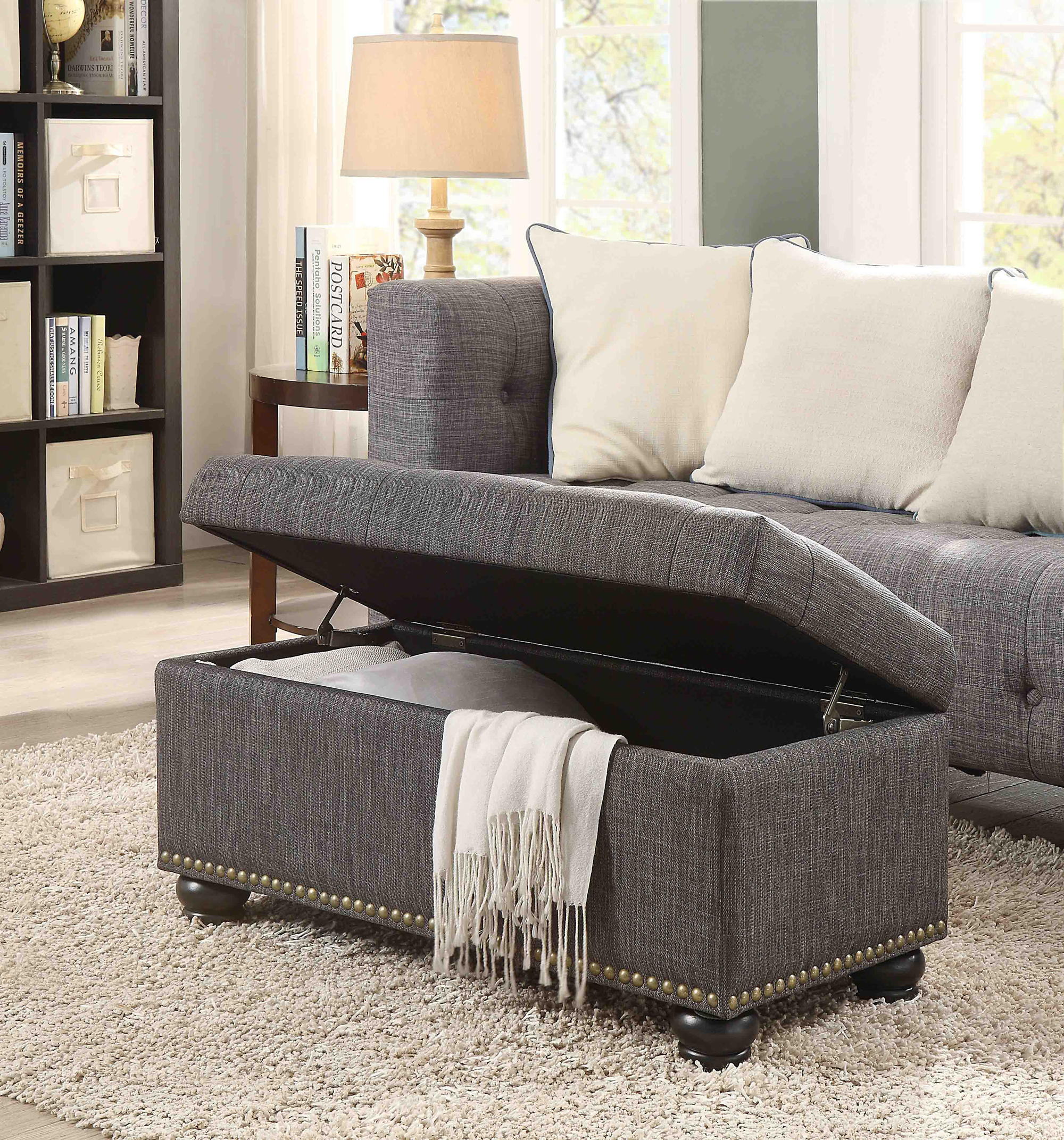 Convenience Concepts Designs4Comfort 7th Avenue Storage Ottoman