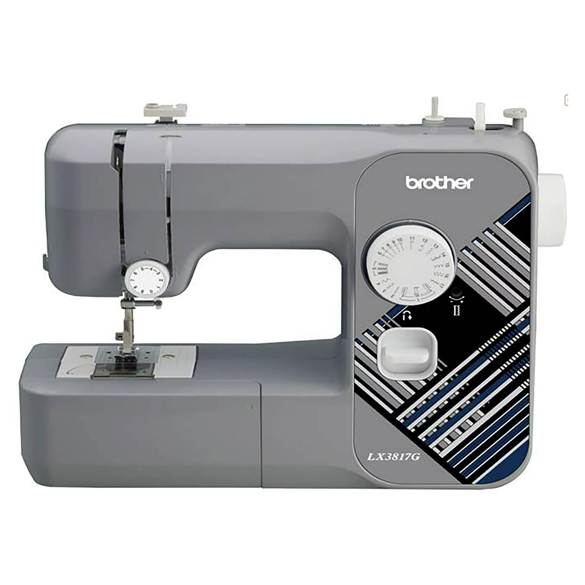 Brother LX3817G 17-Stitch Portable Full-Size Sewing Machine. Grey
