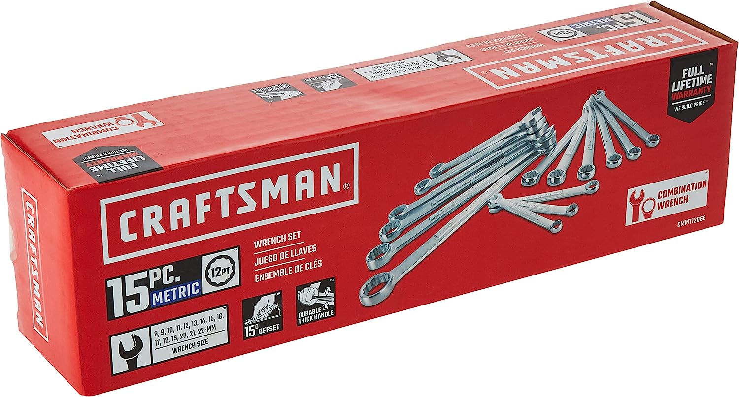 CRAFTSMAN Wrench Set. Metric. 15-Piece (CMMT12066)