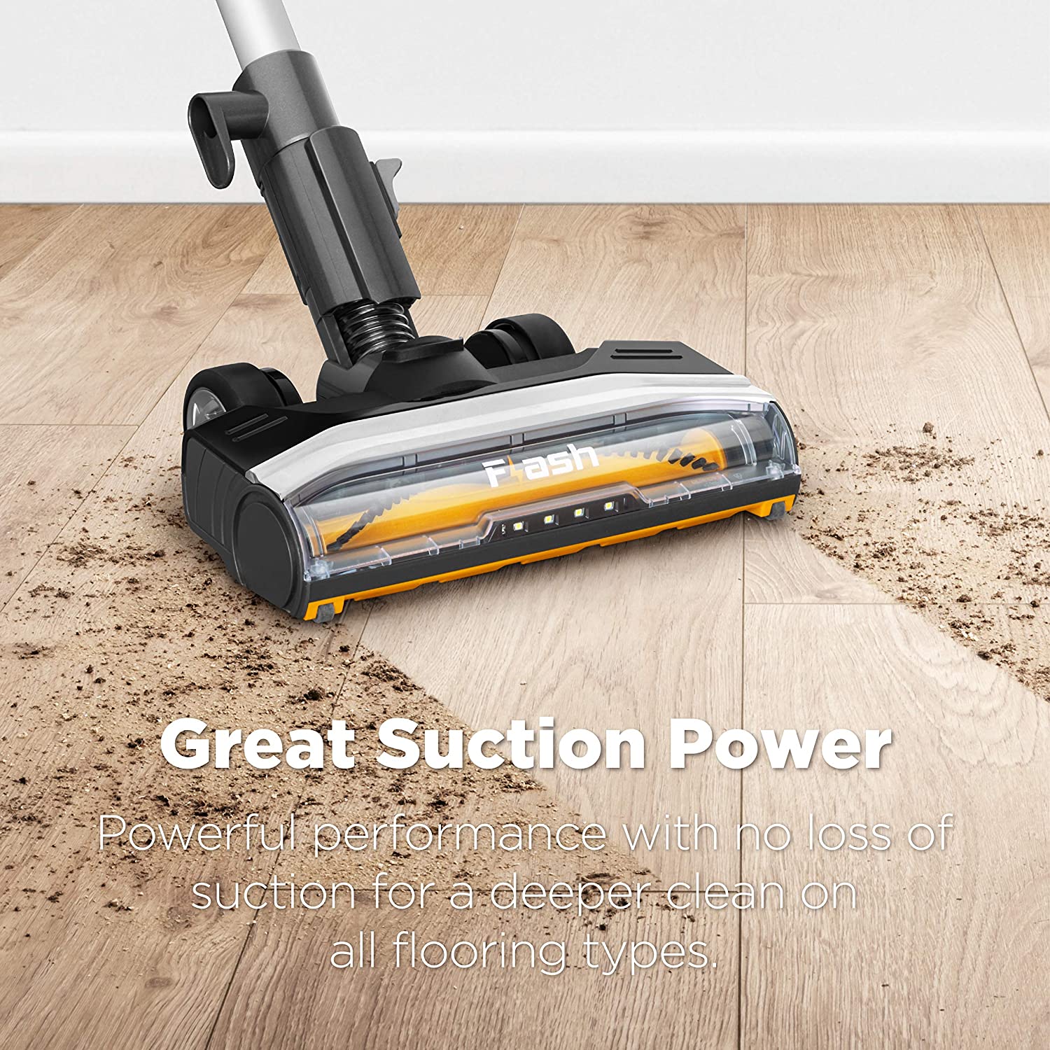 Eureka NES510 Flash Lightweight Stick Vacuum Cleaner. 15KPa Powerful Suction. 2 in 1 Corded Handheld Vac for Hard Floor and Carpet. Black