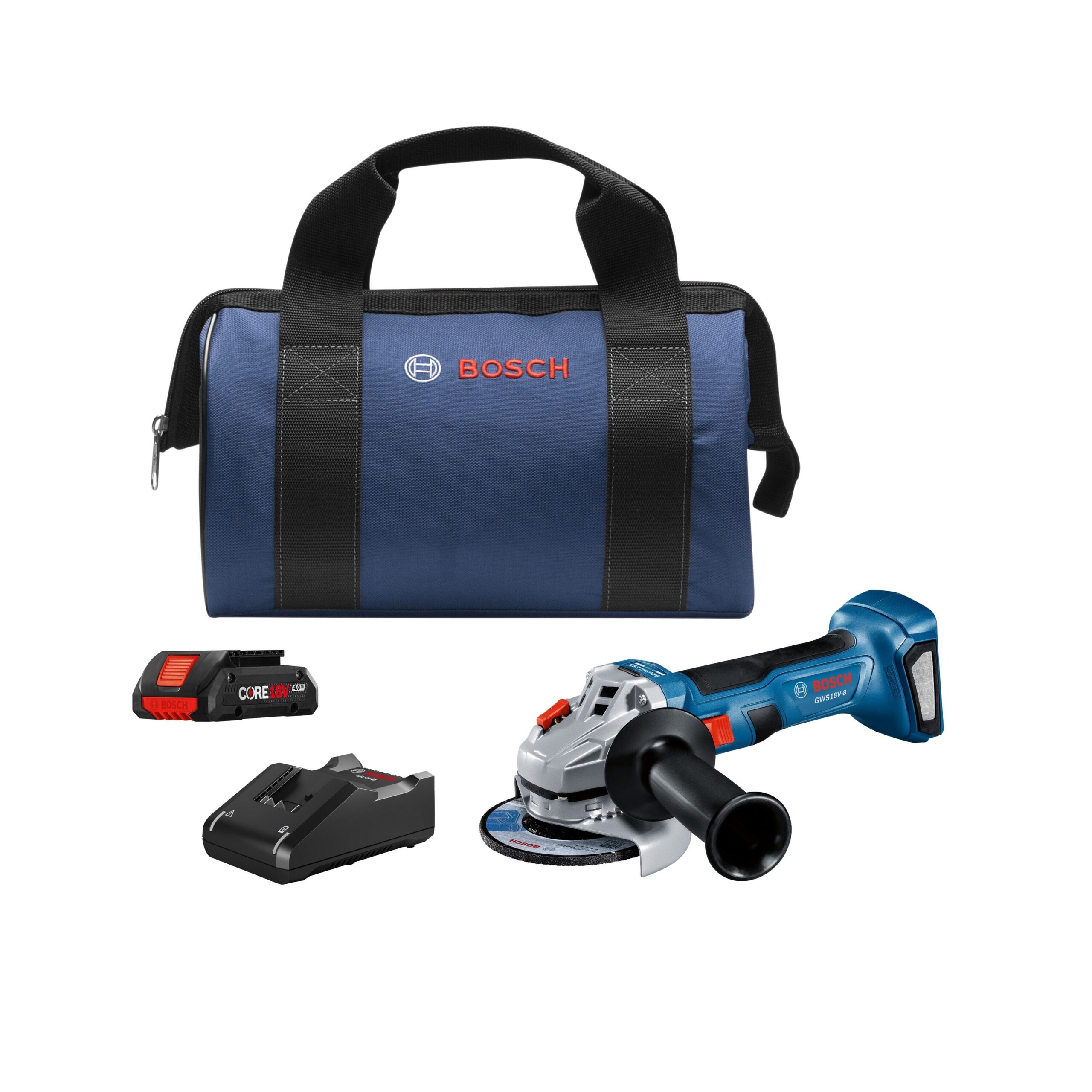 Bosch 4.5-in 18-volt Sliding Switch Brushless Cordless Angle Grinder(Charger Included and 1-Battery)