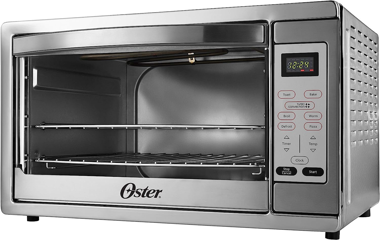Oster Toaster Oven. 7-in-1 Countertop Toaster Oven. 10.5″ x 13″ Fits 2 Large Pizzas. Stainless Steel