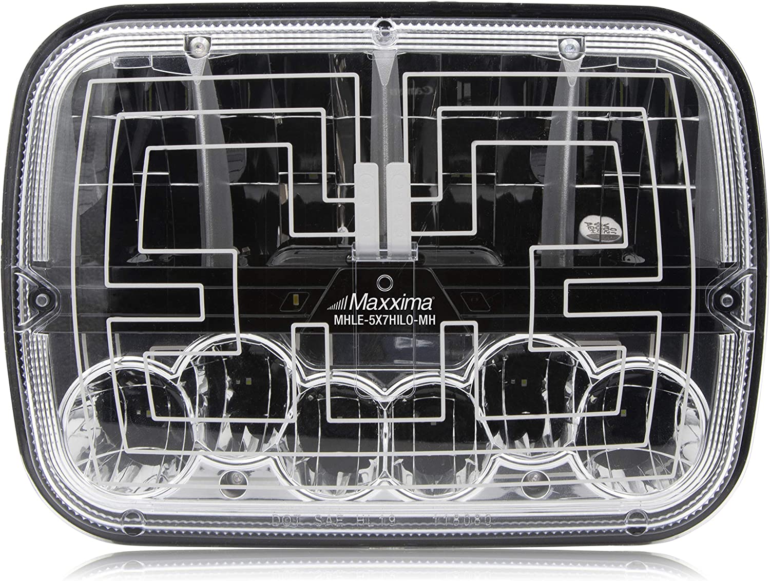 Maxxima 5X7 LED Head Lamp HIGH/Low Beam with MaxxHeat Heated Lens