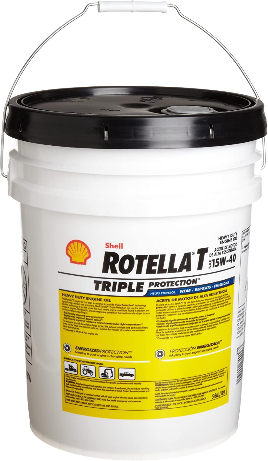 Shell Rotella T 15W-40 Heavy Duty Diesel Oil. 5 gal.