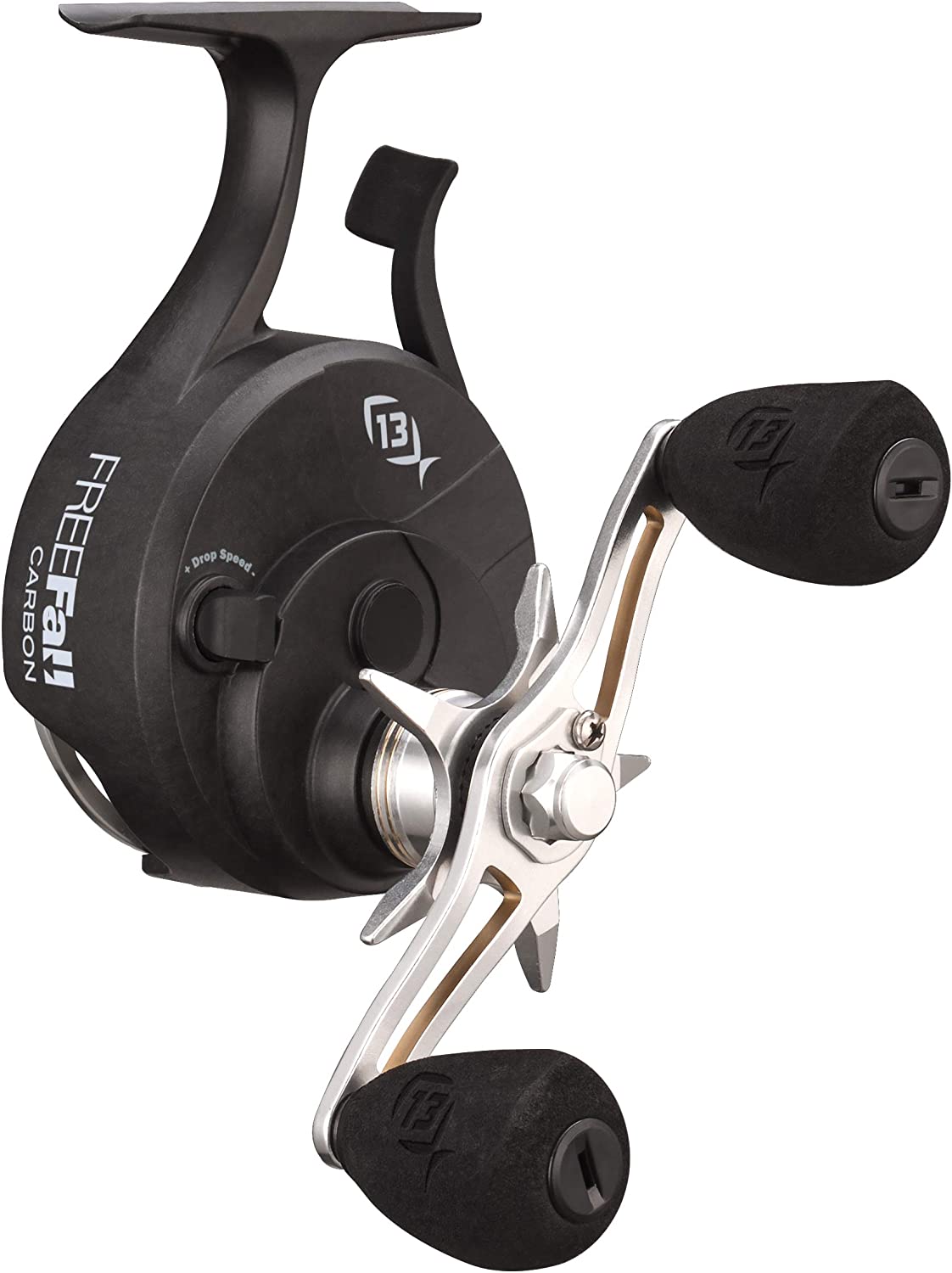 13 Fishing Black Betty FreeFall Carbon Inline Ice Fishing Reel (Right Hand Retrieve)