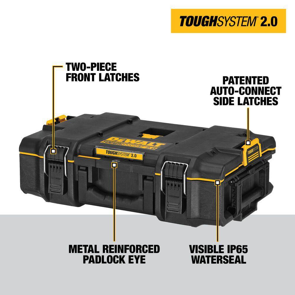 DEWALT DWST08120W16530 TOUGHSYSTEM 2.0 22 in. Deep Tool Tray (2 Pack). TOUGHSYSTEM 2.0 Small Tool Box and Large Tool Box
