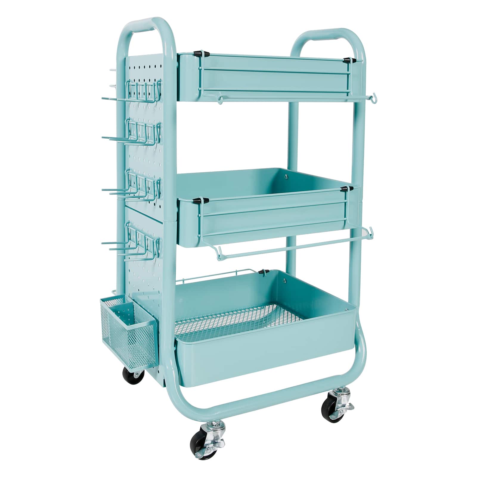 Simply Tidy Gramercy Rolling Cart. Teal