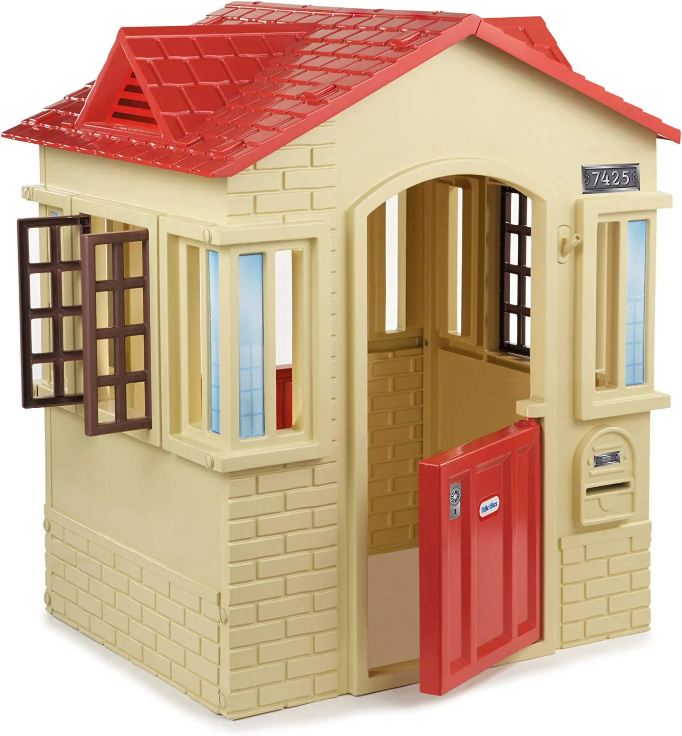Little Tikes Cape Cottage Playhouse with Working Doors. Windows. and Shutters - Tan