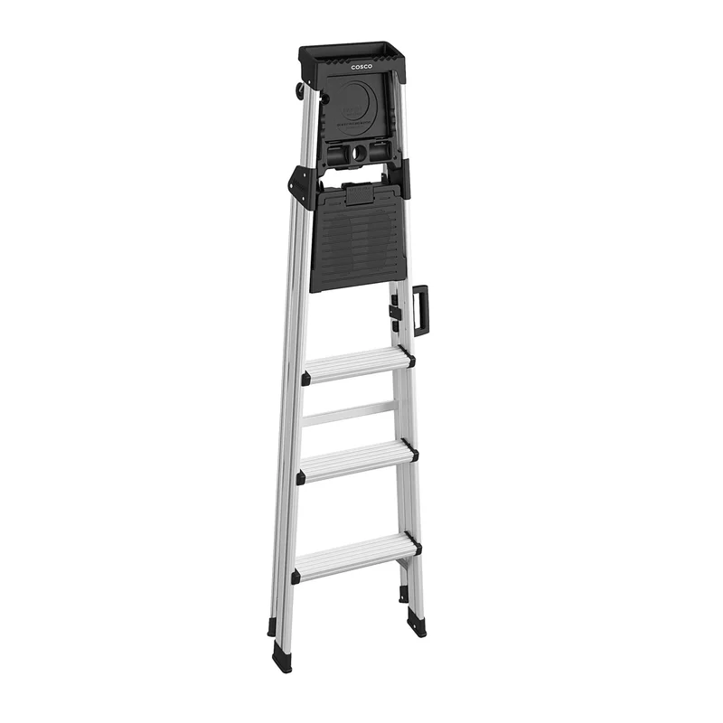 Cosco 2061AABLKE 6 ft. Premium Aluminum Step Ladder (10 ft. 3 in. Reach) 300 lbs. Load Capacity Type IA Duty Rating