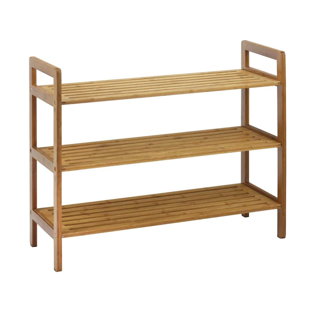 Oceanstar 3-Tier Bamboo Shoe Rack. Medium. Natural
