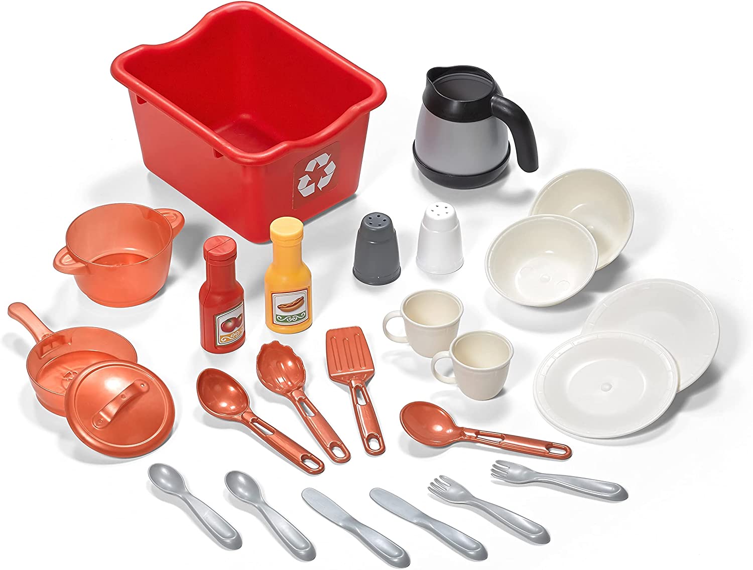 Step2 Best Chefs Kitchen Set for Kids. Blue – Includes 25 Toy Kitchen Accessories. Interactive Features for Realistic Pretend Play – Indoor/Outdoor Toddler Playset