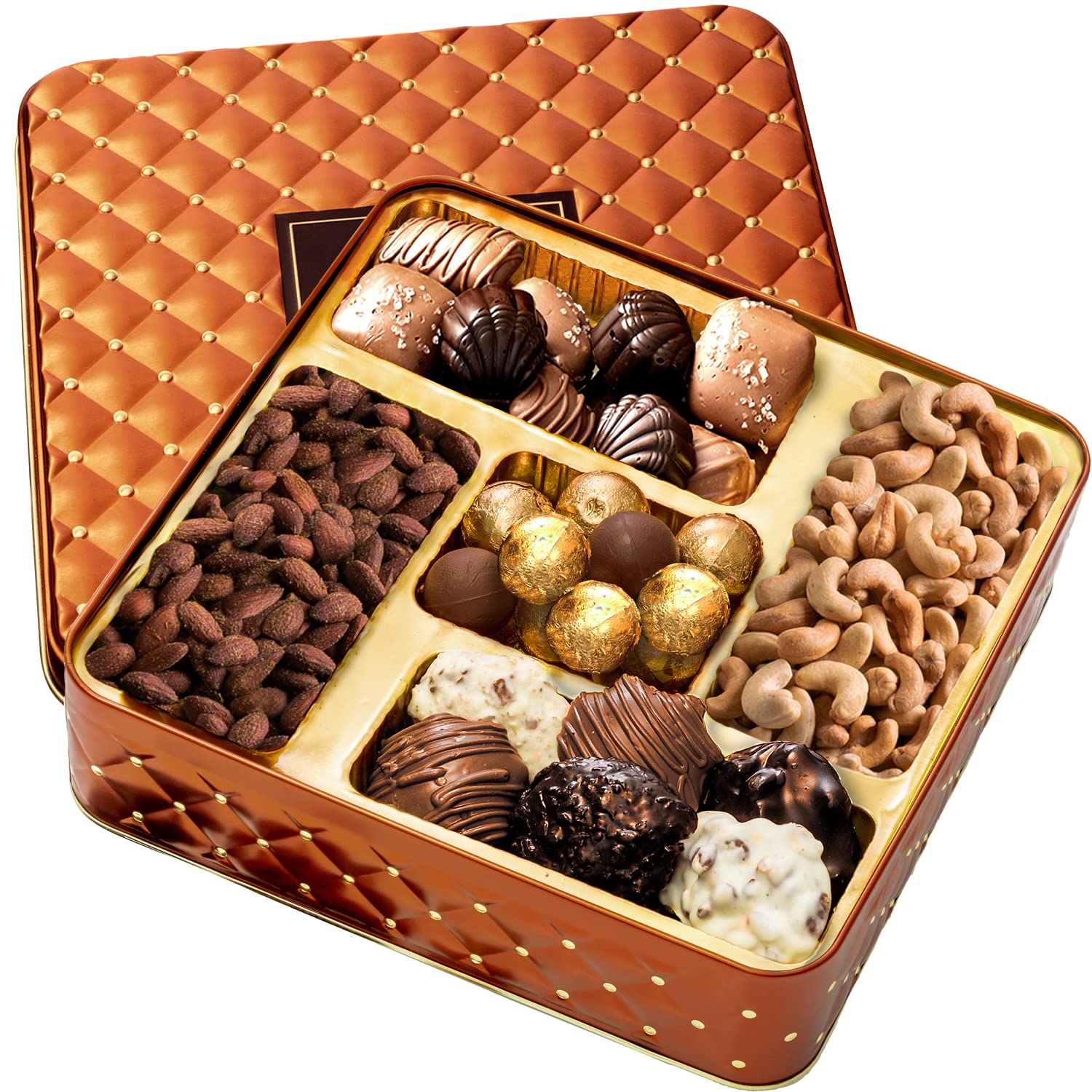 BONNIE AND POP Chocolate and Nut Gift Basket for Easter. Mother-s Day. Men. Women