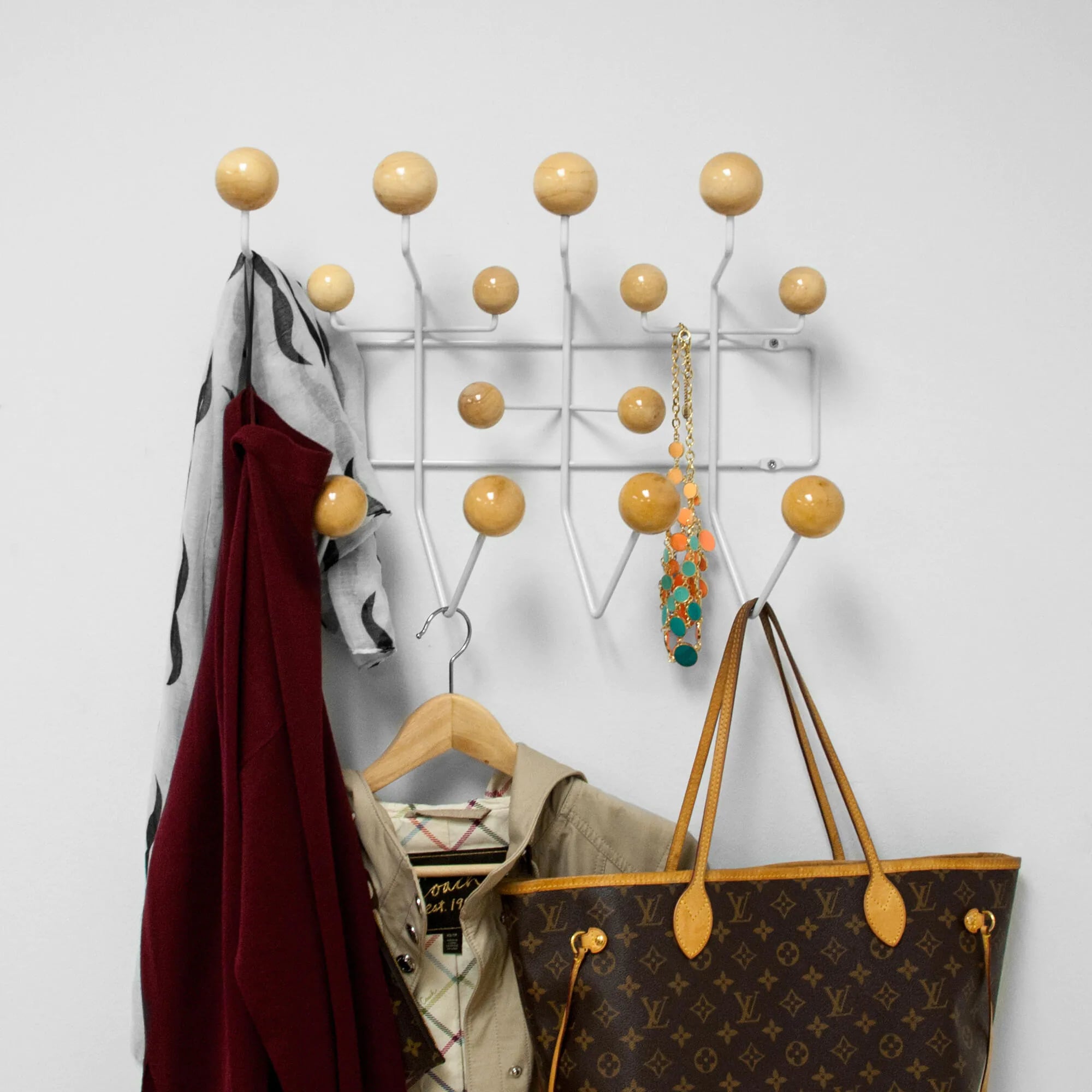 Mod Made Bubble Mid Century Modern Coat Rack (Natural Wood)