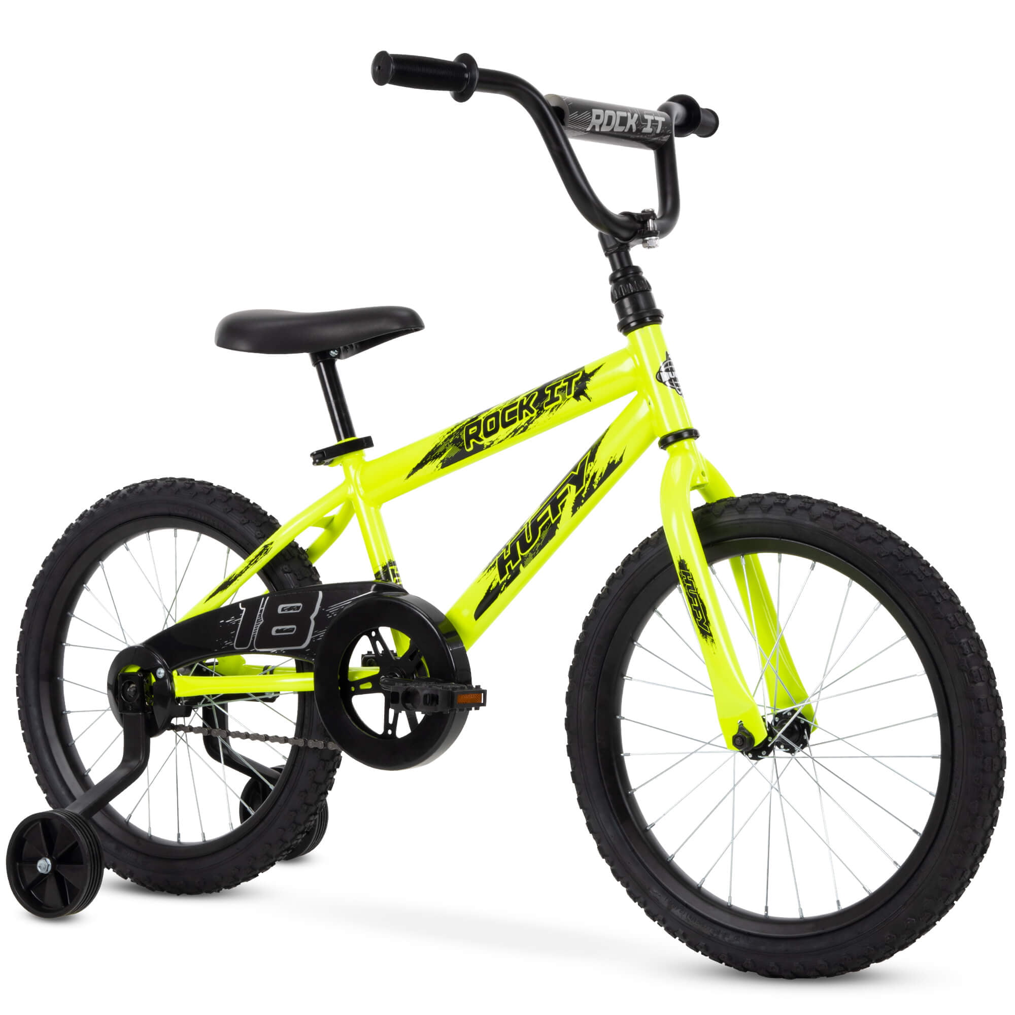 Huffy 18 in. Rock It Boy Kids Bike. Neon Powder Yellow