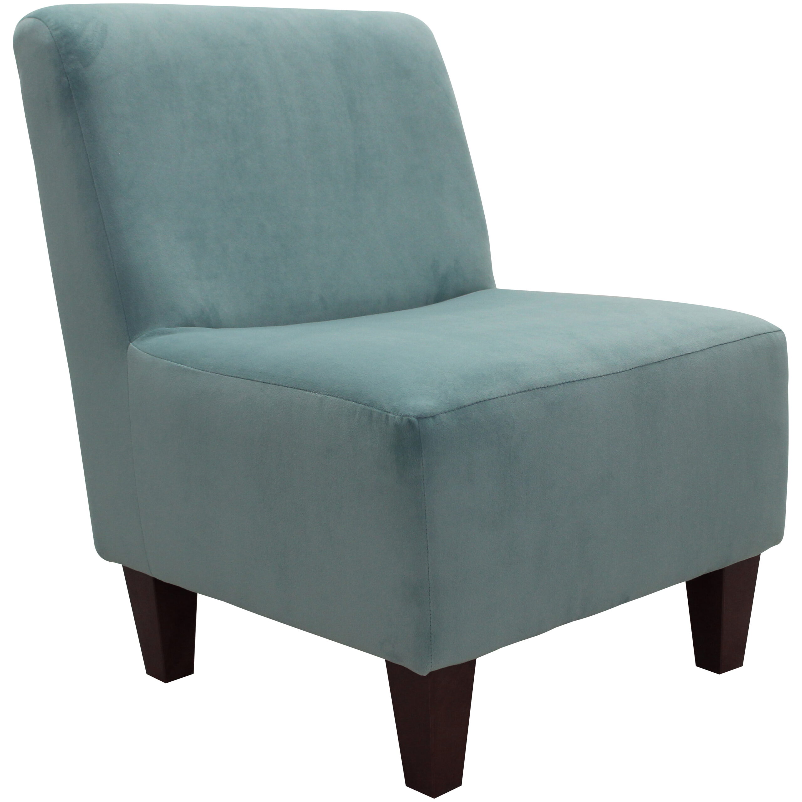 Mainstays Amanda Armless Accent Chair. Carribean Blue