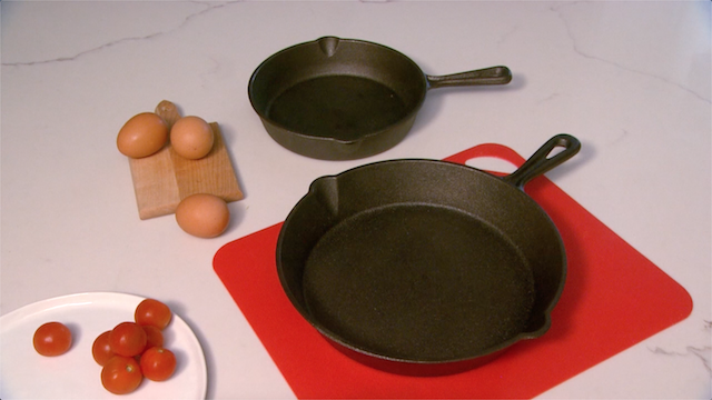 Ozark Trail 4-piece Cast Iron Skillet Set with Handles and Griddle. Pre-seasoned. 6″. 10.5″. 11″