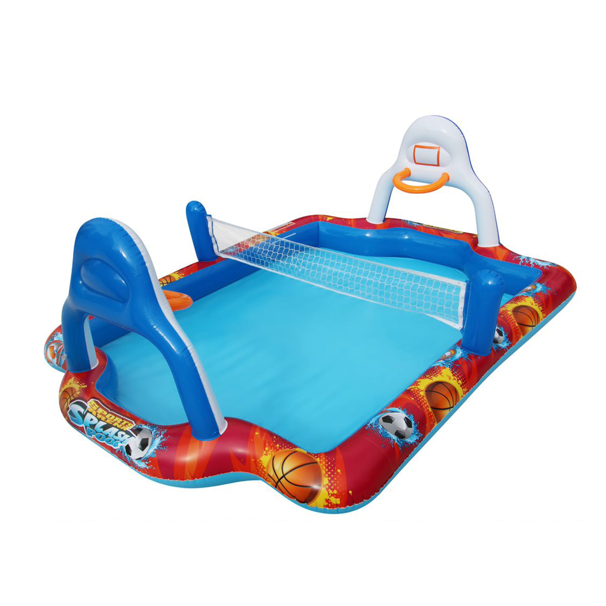 Banzai Outdoor Inflatable Sports Arena 4 In 1 Play Center Pool. For Ages 3+