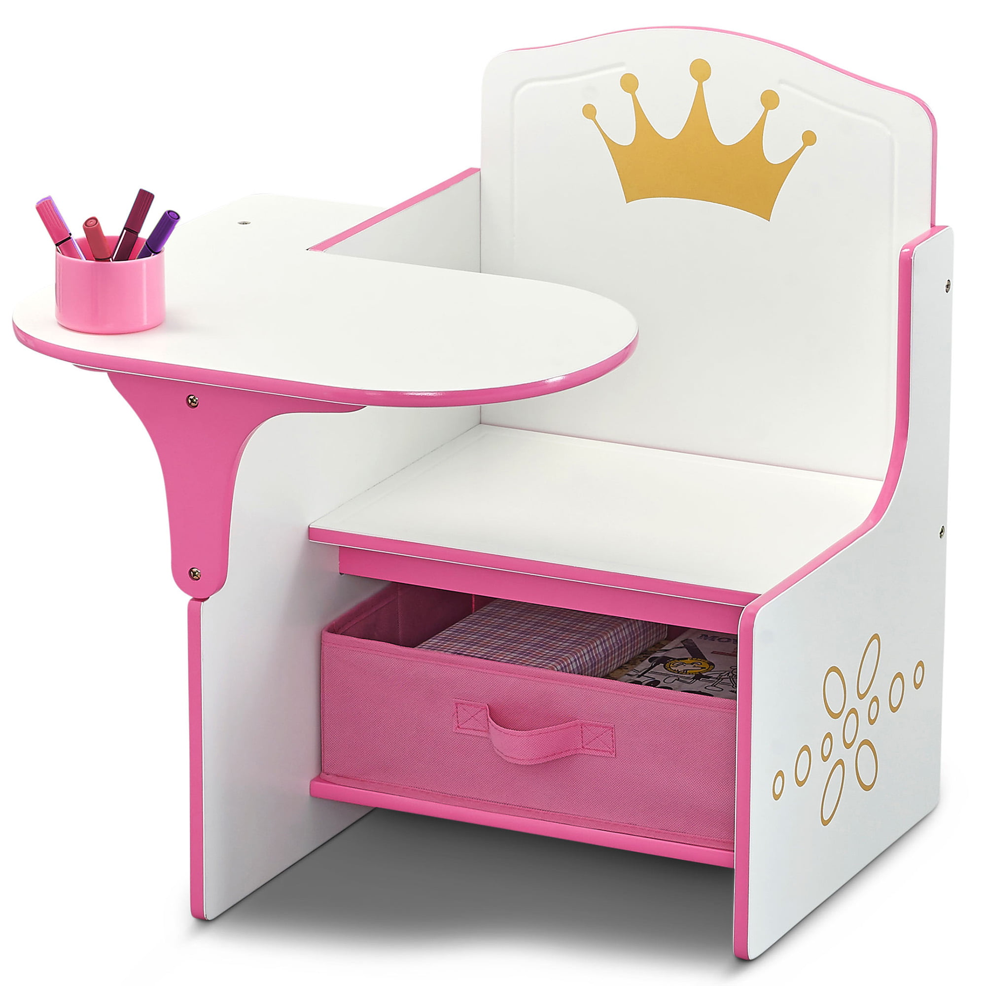 Delta Children Princess Crown Chair Desk with Storage Bin. Greenguard Gold Certified