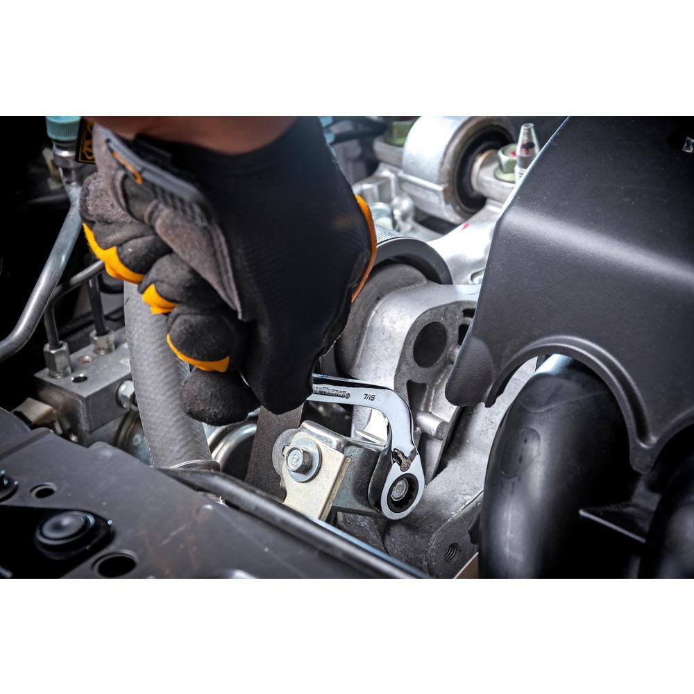 GEARWRENCH 85399 72-Tooth 12 Point SAE Reversible S-Shape Double Box Ratcheting Wrench Set (4-Piece)