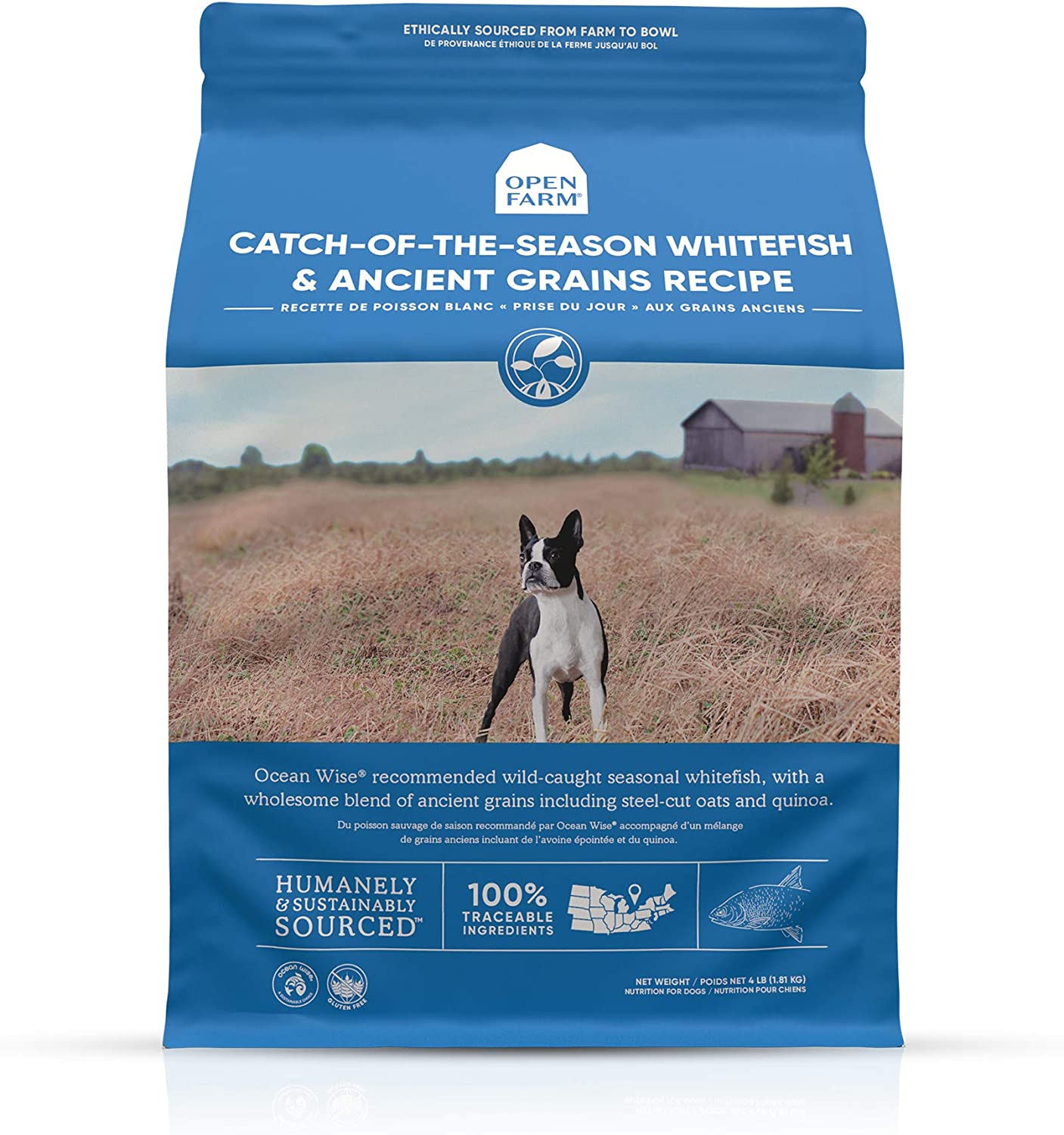 Open Farm Catch of the Season Whitefish & Ancient Grains Dry Dog Food 11 Pound (Pack of 1)