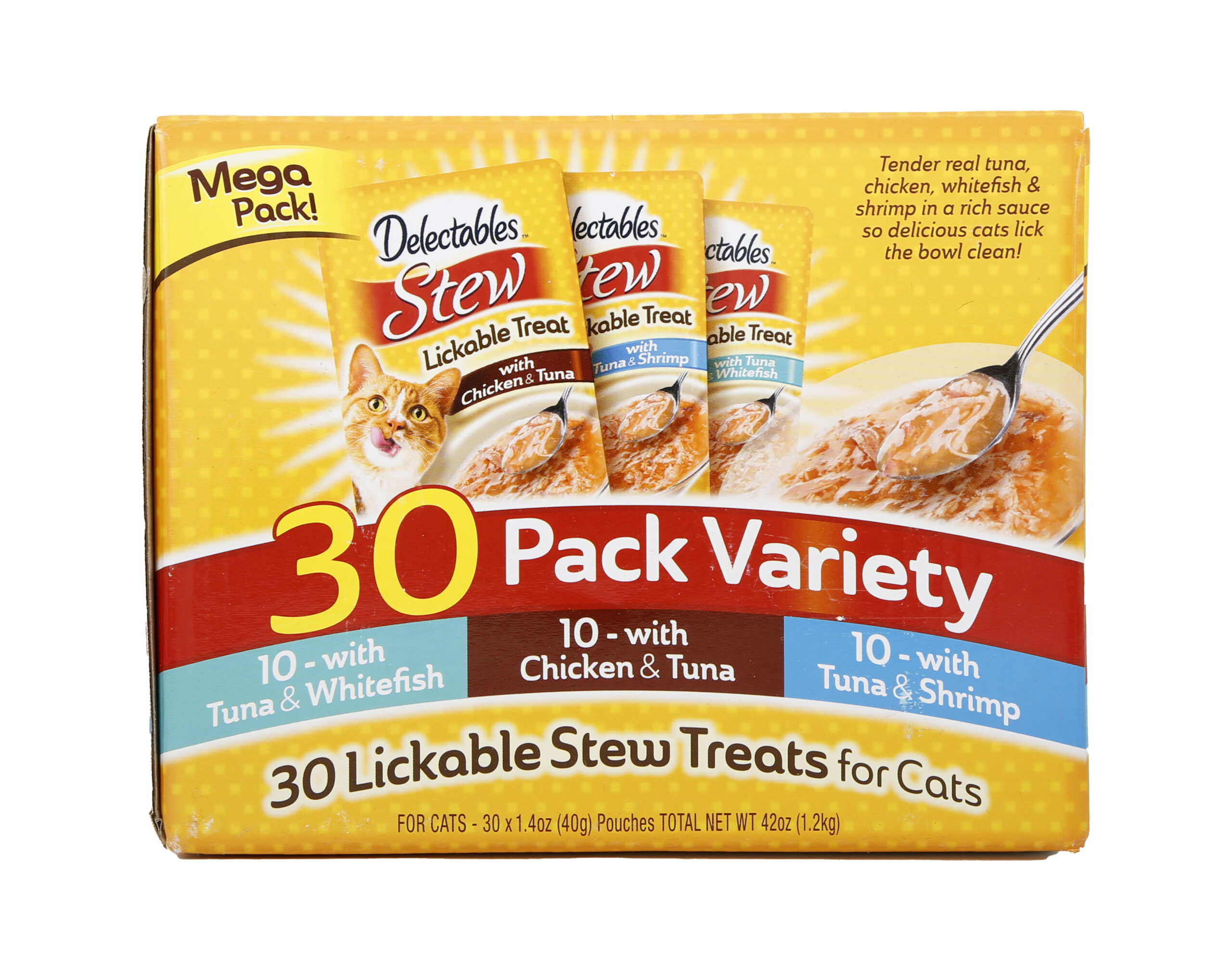 Hartz Delectables Stew Lickable Wet Cat Treats Variety Pack. 30 Count