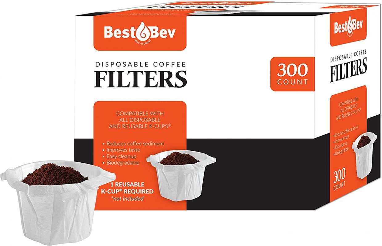 Brew Addicts 300 Disposable K-Cup Paper Coffee Filters