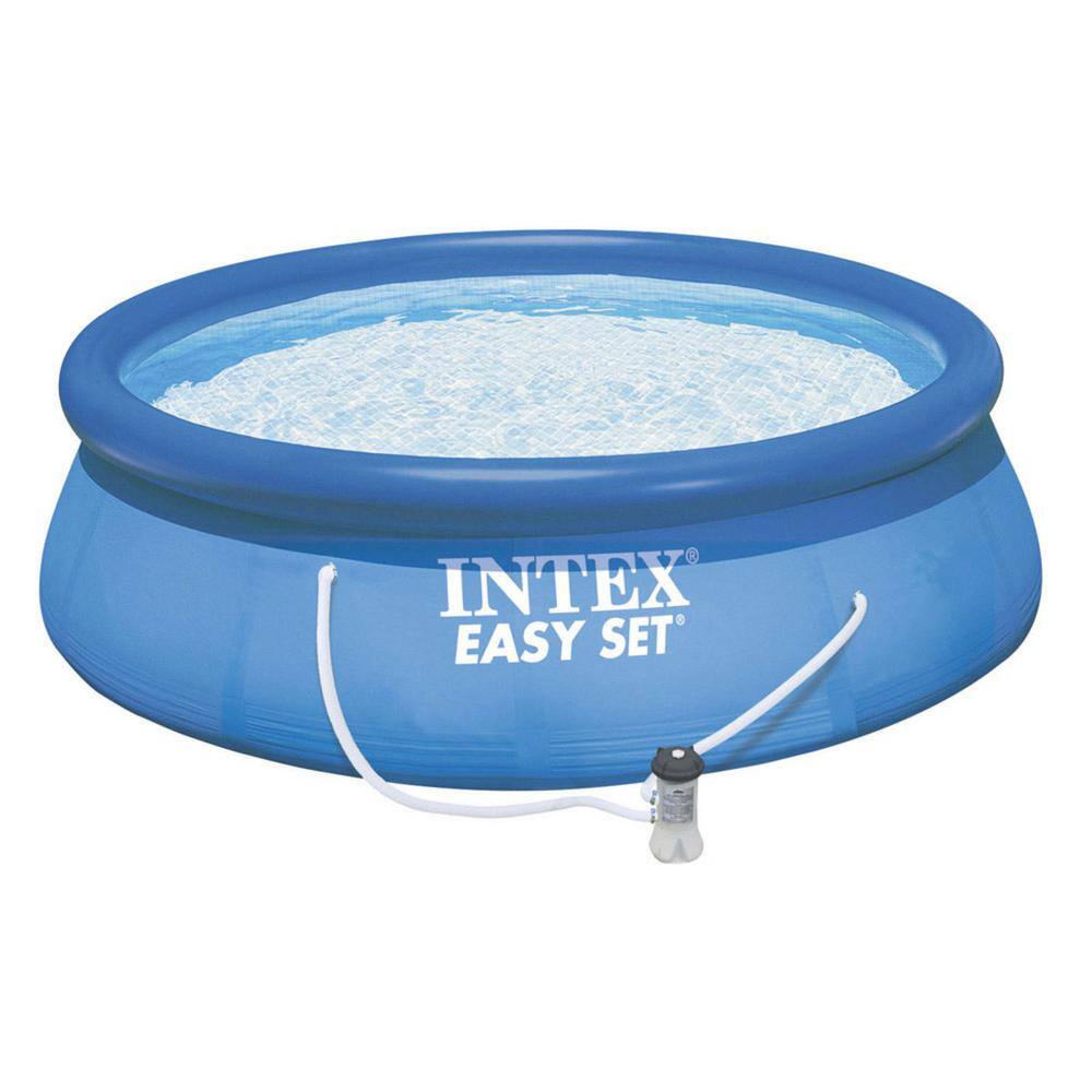 INTEX 28141EH 13 ft. Round x 33 in. Deep Inflatable Pool with 530 GPH Filter Pump. 1926 Gallons Capacity