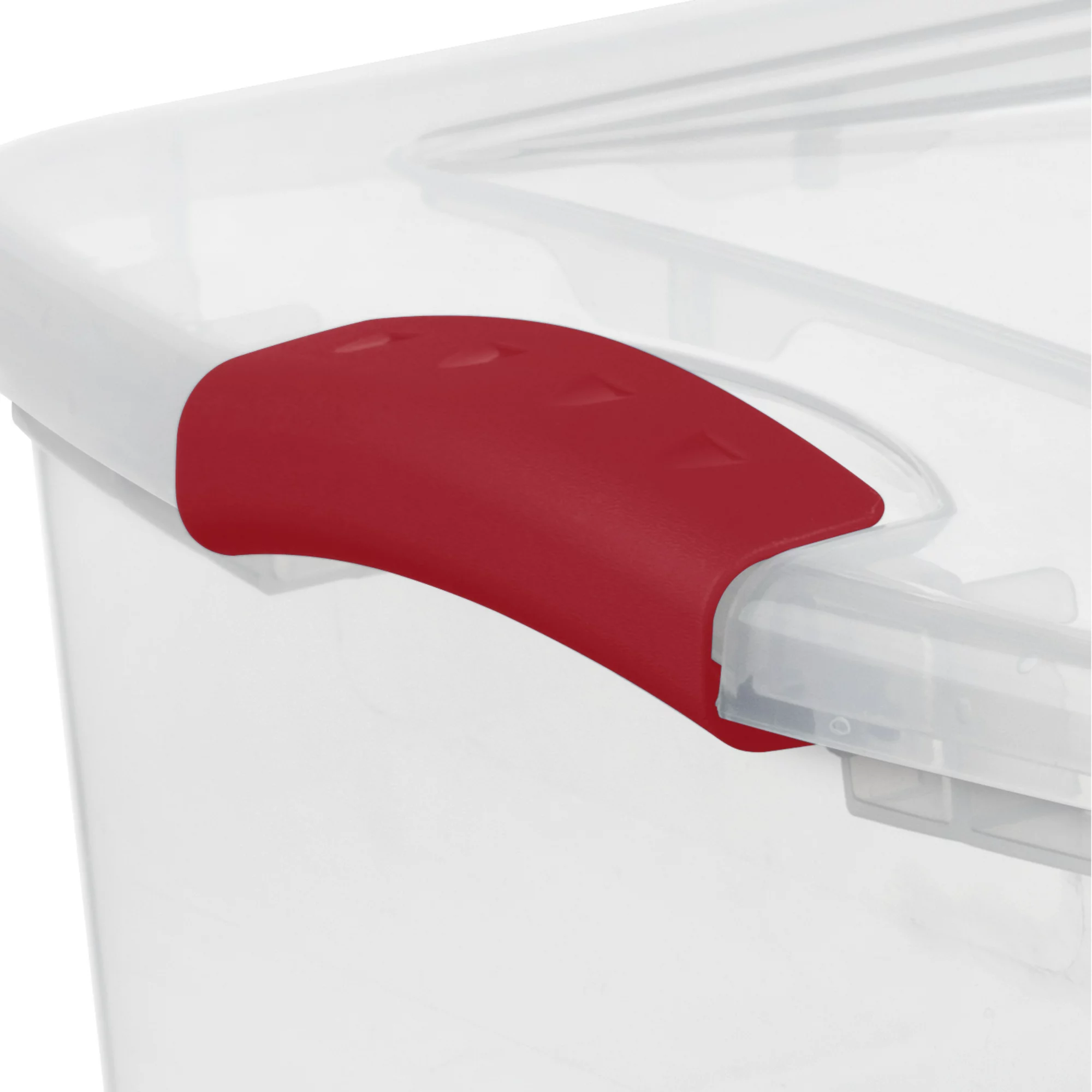 Sterilite 32 Qt. Latch Box Plastic. Infra Red. Set of 6