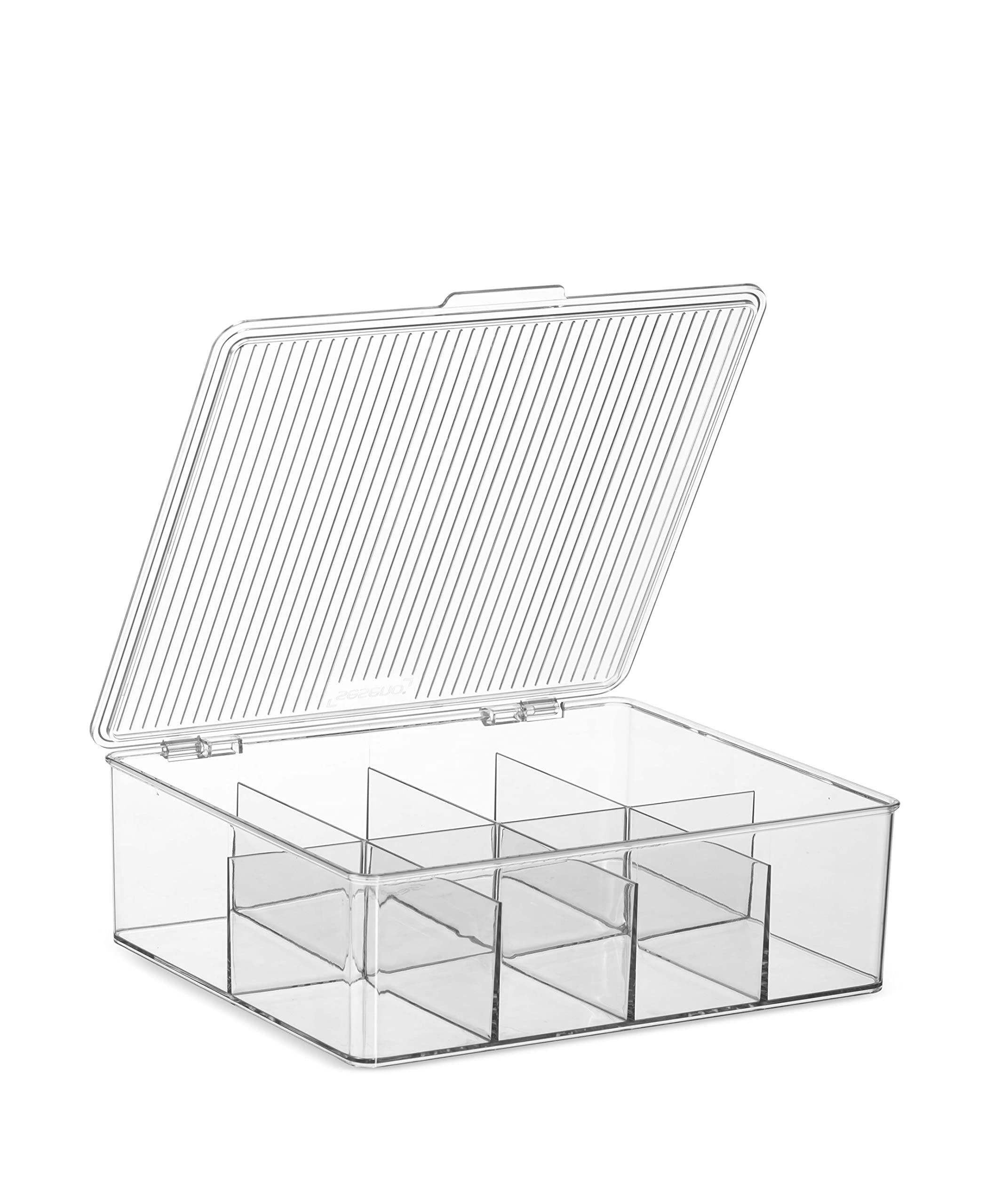 Large Stackable Plastic Tea Bag Organizer. Condiment Accessories Holder (2 Pack)