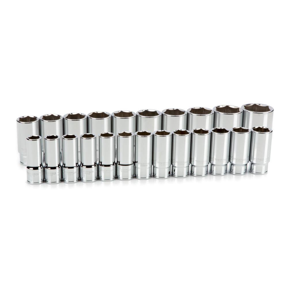 TEKTON SHD93018 3/4 in. Drive Deep 6-Point Socket Set. 19 mm - 50 mm (23-Piece)