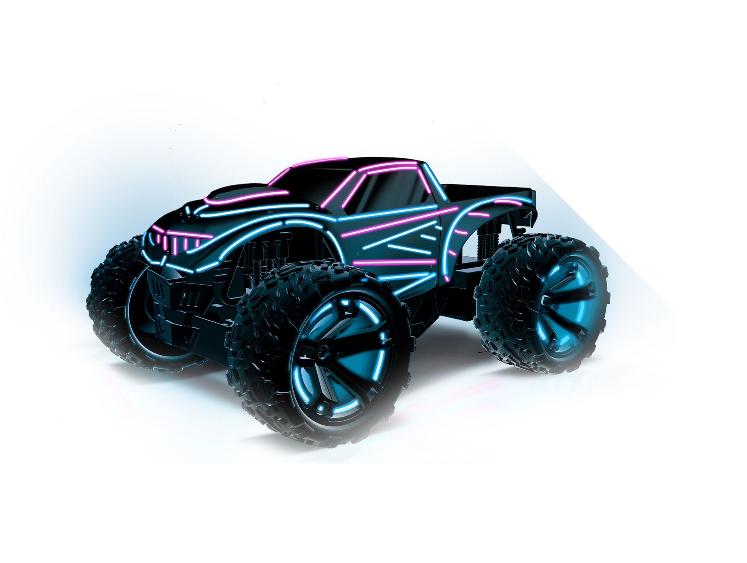 LumiTEK™ R/C - Neon Giant Truck - Customizable LED Piping- 2.4 GHz 1:10 Scale Remote Control Car - Ages 8+