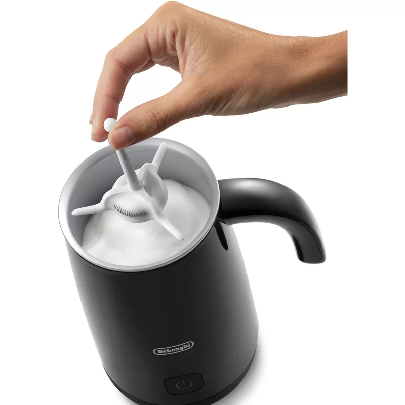 DeLonghi EMF2BK Electric Milk Frother with Hot and Cold Function. Black