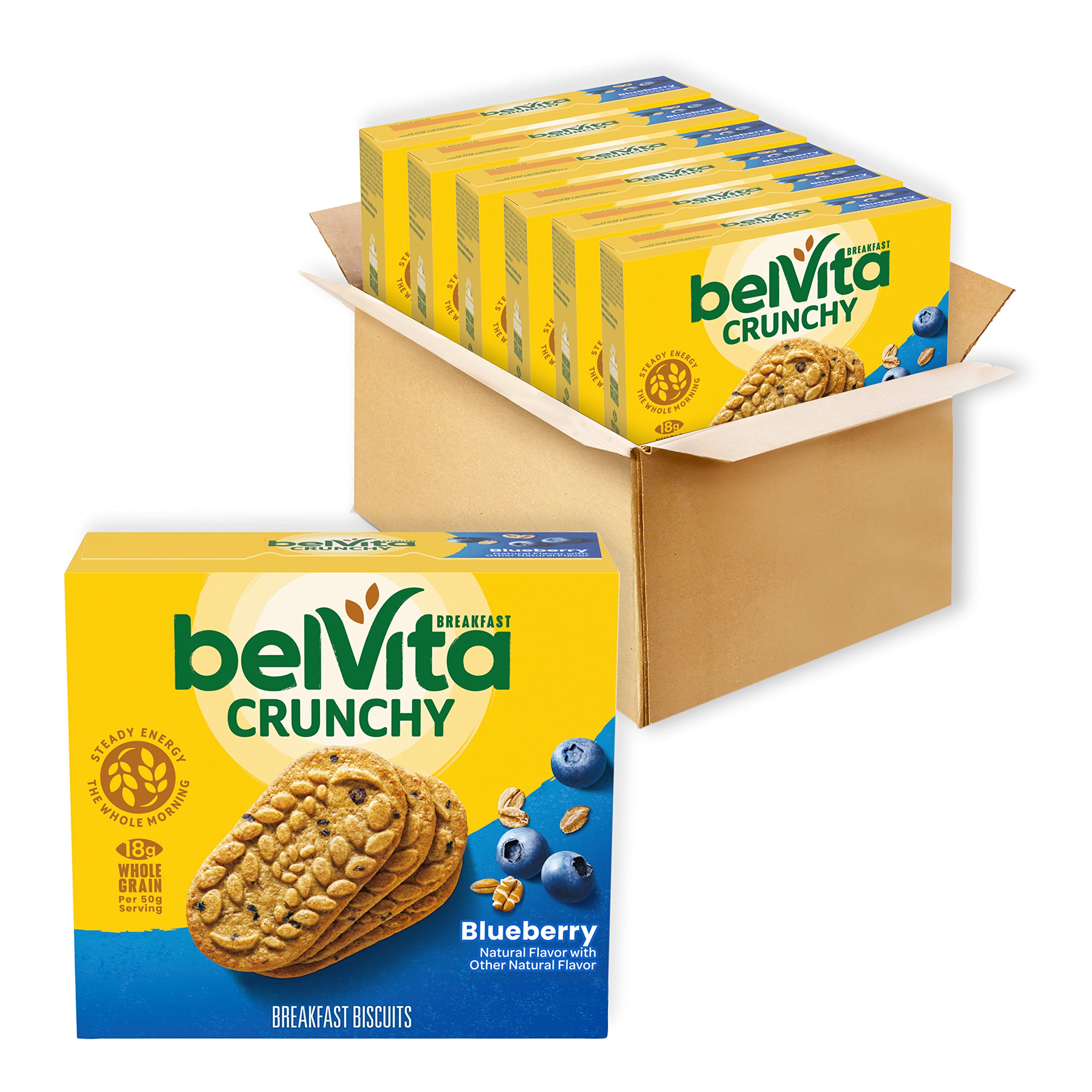 Belvita Blueberry Breakfast Biscuits. 6 Boxes of 5 Packs