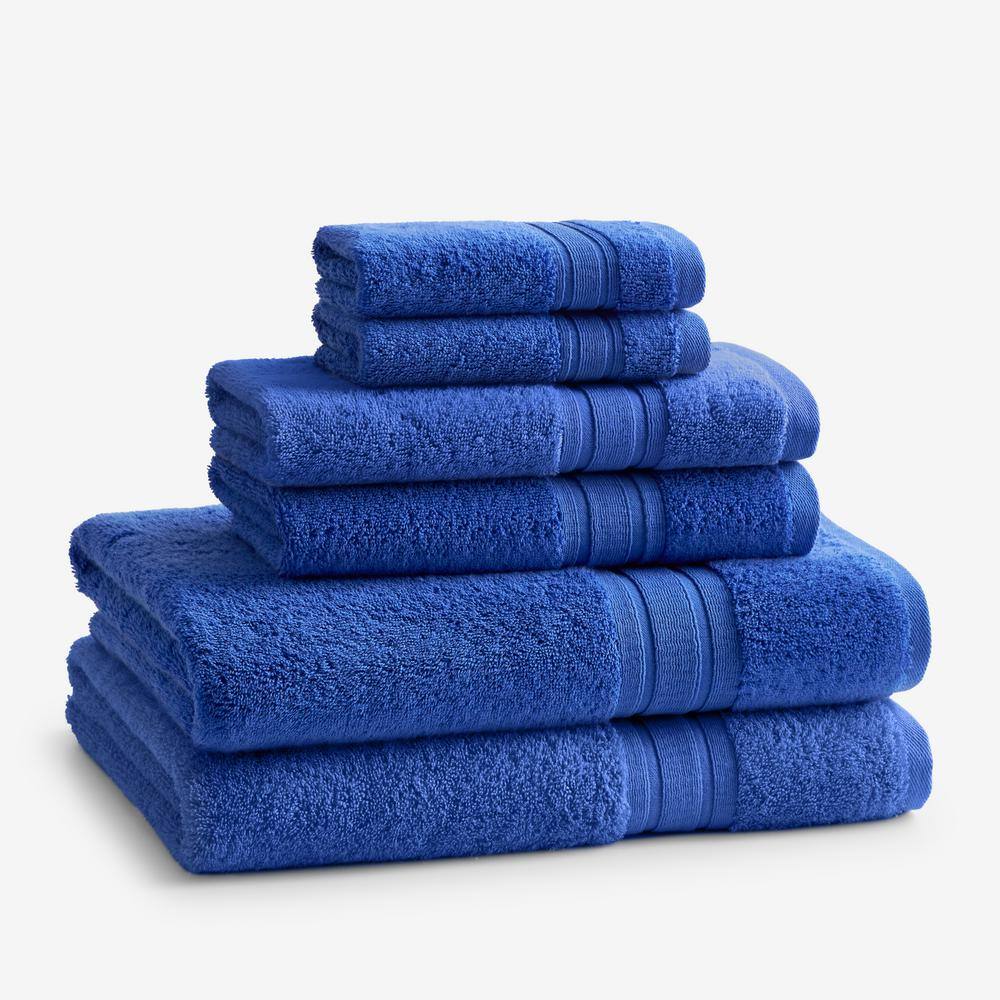 The Company Store  Company Cotton 6-Piece Royal Blue Turkish Cotton Bath Towel Set - Royal Blue