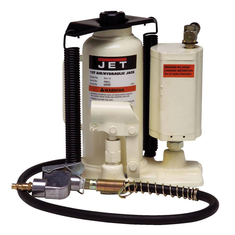 Jet 456612 AHJ-12. 12 Ton Air/Hydraulic Bottle Jack