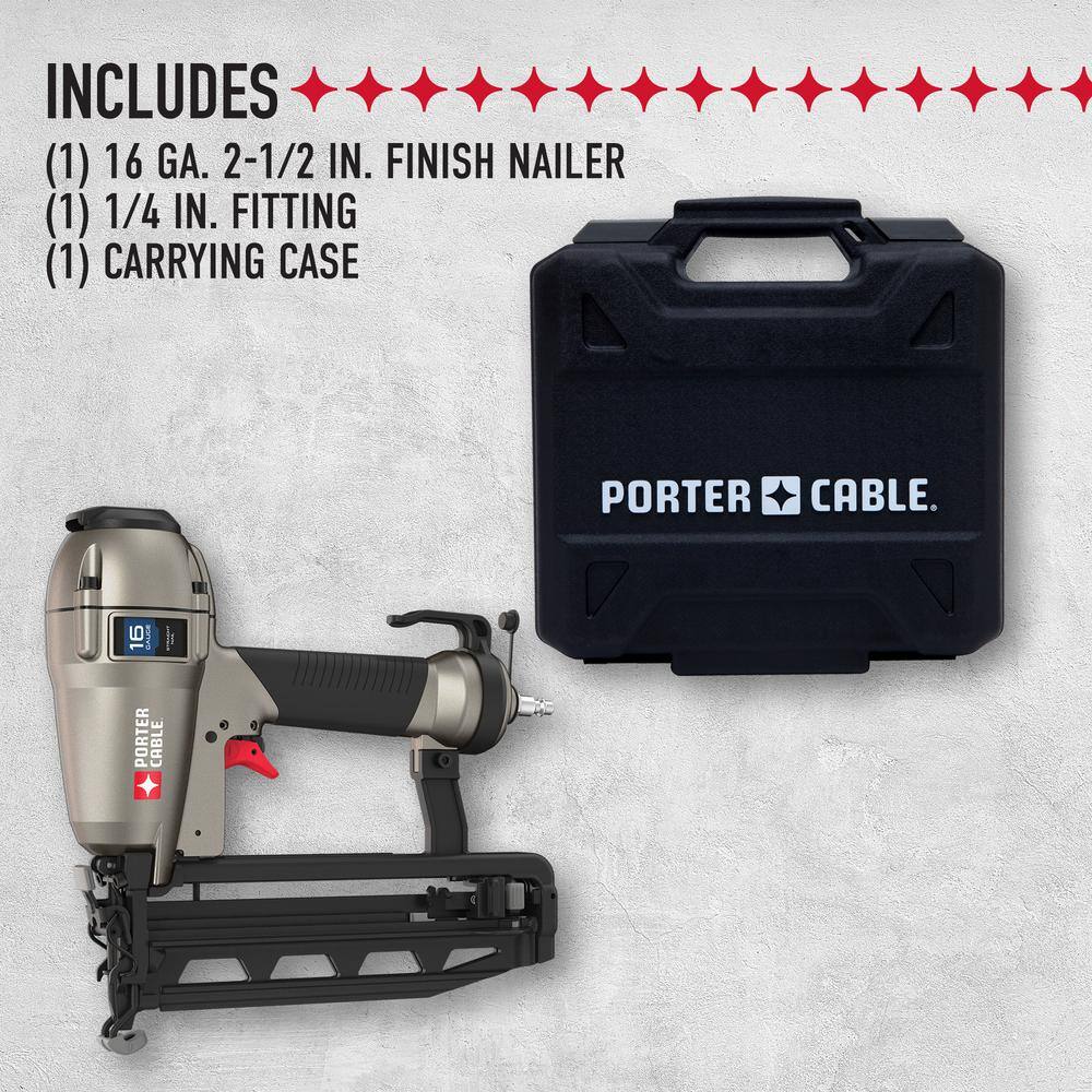 Porter-Cable FN250C Pneumatic 16-Gauge 2-1/2 in. Nailer Kit