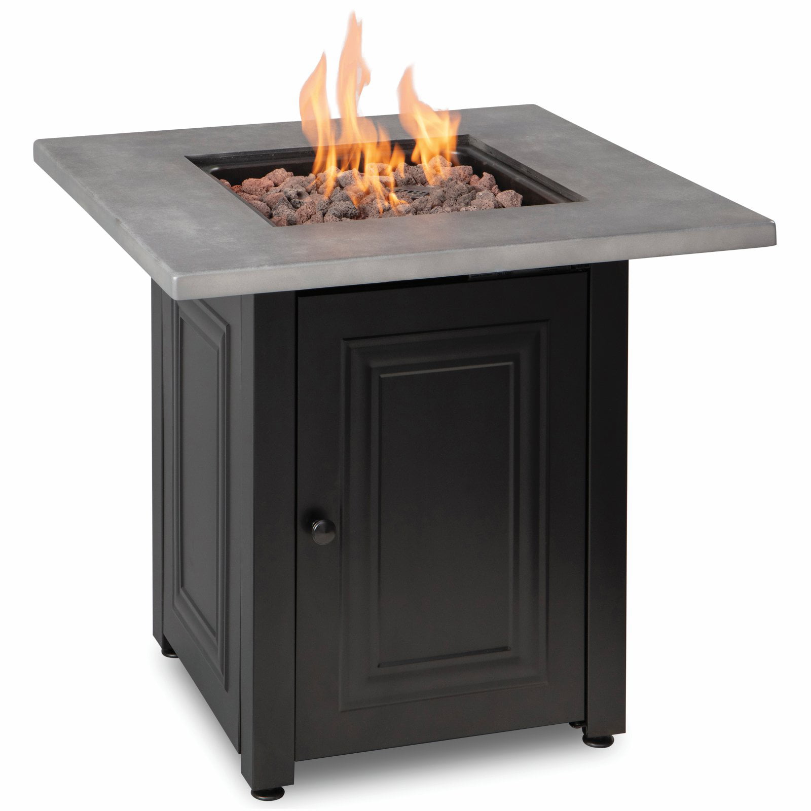 The Wakefield. LP Gas Outdoor Fire Pit with Concrete Resin Mantel