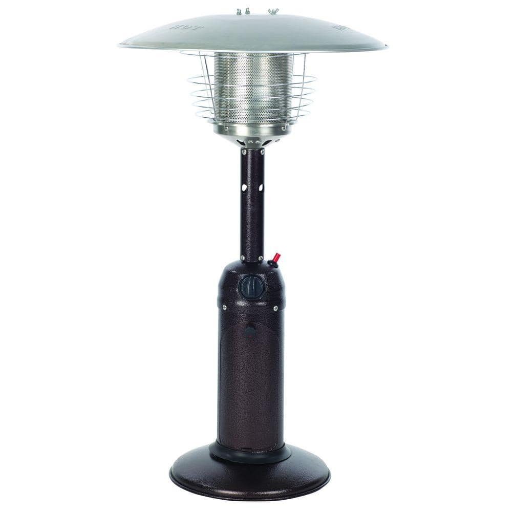 Fire Sense 61322 10.000 BTU Hammered Bronze Tabletop Propane Gas Patio Heater